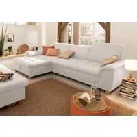 Home affaire Ecksofa Lyla fester Sitzkomfort, bequeme Armlehnen, Breite 279cm, L-Form, mit Recamiere, wahlweise mit Rückenfunktion und zusätzlich mit Bett