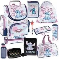 PASO Schulrucksack Mega Schulset XXL - Lilo & Stitch Disney (Schulset, 11-tlg), Stitch, 11-tlg. Set