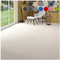OTTO home Teppichboden Zephyra, Schlinge, Gesamthöhe 8 mm, Made in Netherlands, rechteckig, Uni Farben, Breite 400 cm, strapazierfähig, Wohnzimmer, Schlafzimmer