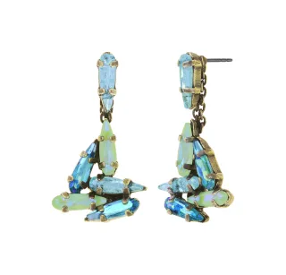 konplott - Ohrstecker - Jumping Drops grün/blau
