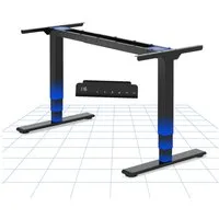 FLEXISPOT Schreibtisch Elektrisch höhenverstellbares Tischgestell (EC5 Serie) (Dual-Motor & 3-Fach-Teleskop & 4 Speicherhöhen), Antikollisionssystem, LED-Display, Max. Load: 100kg