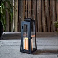 Lights4fun LED Laterne Porto Solar Gartenlaterne