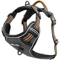 Bluzelle Hunde-Sicherheitsgeschirr Hundegeschirr mit Tasche / mittlere Hunde M / Anti-Zug Reflektierend, Polyester, Nylon, EVA Schaumstoff, Zugstopp Hundeweste Brustgeschirr mit Griff / Atmungsaktiv, Gepolstert