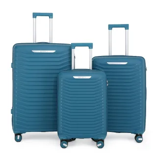 Hartschalen-Kofferset, Blau, klassisch, 8 Rollen, Kabinengepäck, TSA, Urlaubsreise