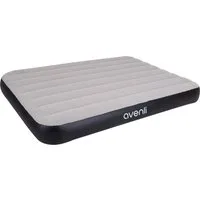 Avenli Luftbett Luftmatratze Camping für 1-2 Personen grau 191x137x25cm Double-Size, (Gästebett aufblasbar Ideal als Reisebett oder Isomatte, 1-tlg., Campingmatratze ohne Pumpe), für Indoor und Outdoor mit beflockter Oberfläche