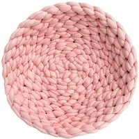 Aumüller Tierbett Katzenkorb Grobstrick geflochten 50 x 50 x 15 cm