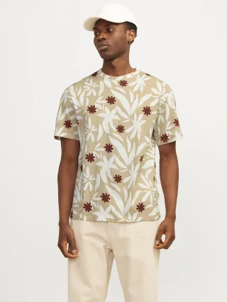 JACK&JONES - JORMARBELLA AOP TEE SS CREW NECK - Gr. - M