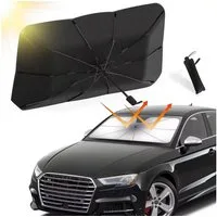 Ikonka Autosonnenschutz Auto Sonnenschutz Windschutzscheibe Sonnenschirm Frontscheibe, 110 x 65 cm, (Sonnenschutz Schirm Faltbar UV- Beständig, Faltbarer Auto Sonnenschirm für die Windschutzscheibe), Ultraleichtes Design für einfache Handhabung und T