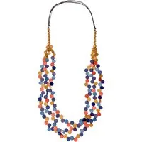 COLLEZIONE ALESSANDRO Lange Kette Perla, mit vielen kleinen Holzscheibchen