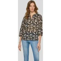 Rabe Druckbluse mit floralem Muster und Splitneck