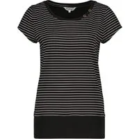 Alife & Kickin Rundhalsshirt Kurzarm mit feinem Streifenmuster, Scoop-Neck und Rippbund