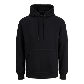 Classic Waffle Sweat Hood von Jack & Jones in der farbe Schwarz und in größe M.