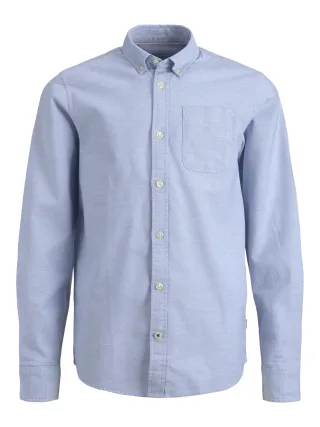JACK&JONES - JJEOXFORD SHIRT L/S NOOS JNR Cashmere Blue - Gr. - 164
