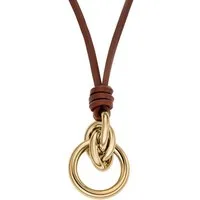 SKAGEN Edelstahlkette Skagen Damen-Kette Edelstahl, Leder