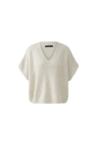 Oui - Pullover light beige mel - Gr. - 36