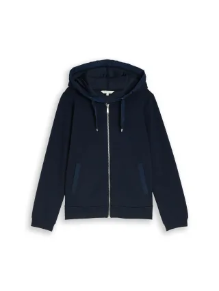 Tom Tailor - Hoodie Sweatjacke aus Scuba sky captain blue - Gr. - S