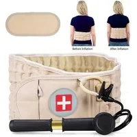 AKKEE Rücken Stützgürtel Aufblasbarer Lendenstützgürtel, Rückenstützgürtel & Bauchbandage, passend für Taille 29-49