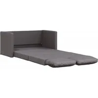 vidaXL Sofa Bodensofa mit Schlaffunktion Grau 112x174x55 cm Kunstleder, 1 Teile