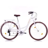 BERLIN BIKE Cityrad Bella 2 Damen Hollandrad 28 Zoll – Alurahmen & Shimano 7‑Gang, Shimano RD-TY300 Schaltwerk, Kettenschaltung, (Set, Shimano 7-Gang-Schaltung), mit 28" x 2,00" luftreifen – perfekt für stadt & alltag