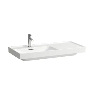 LAUFEN Waschtisch MEDA 460x1000x160 Ablage rechts o. Hl. m.Ül. Weiß, H8171180001091 H8171180001091