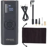 shop'n smile ideoon Akku-Luftpumpe Akku Kompressor 150PSI Mobile Luftpumpe für Reifen & Bälle 4000mAh 35W, Auto-Stopp-Funktion 150 psi LCD-Display & LED-Taschenlampe