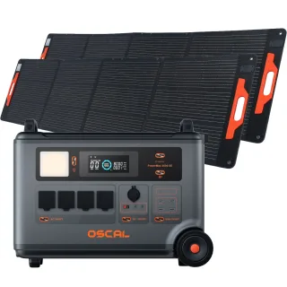 [EU Direct] Blackview OSCAL PowerMax 3600 SE PM3600 SE Portable Power Station with 2*200W Solar Panel, 3600Wh LiFePO4 So