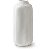 flature Tischvase Keramik Vase mit Rillen - für Pampasgras und Blumen