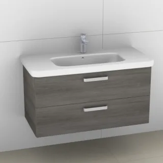 Artiqua 411 Waschtischunterschrank für DuraStyle 232010 Graphit Struktur quer, 411-WU2L-D44-7070-401 411-WU2L-D44-7070-401