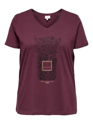 ONLY CARMAKOMA - CARLYDIA LIFE SS V-NECK REG TEE JRS - Gr. - 42/44