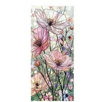 Coonoor Fensterfolie Elektrostatische Fensterfolie, bunte Fensterfolie, Vintage Blumenmuster Fensterfolie, selbstklebefreie Glasfolie