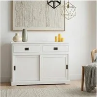 IDIMEX Kommode SAVONA, Sideboard Kommode 2 Schiebetüren 2 Schubladen Kiefer massiv, Buffetsch