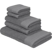 Bruno Banani Handtuch Set Robby, Premium Handtücher, 500 gr/m², 100% Baumwolle, Frottier (Set, 5-St), Duschtücher, Handtücher, Gästetücher, Set, 5-tlg, 5 Jahre Garantie