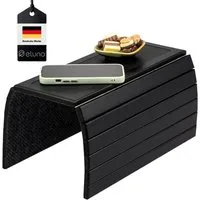 eluno Tabletttisch aus Bambus mit rutschfester Ablage