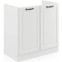 Vicco Unterschrank R-Line, Weiß Landhaus/Weiß, 80 cm ohne Arbeitsplatte (1-St)