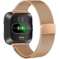 KINSI Smartwatch-Armband Uhrenarmbänder, Metall-Riemen, für Fitbit Versa / 2 /Lite/ Versa SE, Magnetverschluss,Unisex,geeignet für Business-/Sport-/Outdoor-Kleidung