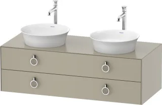 Duravit White Tulip Konsolenwaschtischunterbau wandhängend Taupe Seidenmatt 1300x550x408 mm - WT4993 WT4993B6060