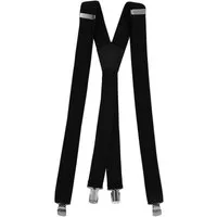 Fabio Farini Hosenträger Schmales Y-Design mit 2,5cm Breite verstellbar mit extra starken Clipverschluss, Schwarz