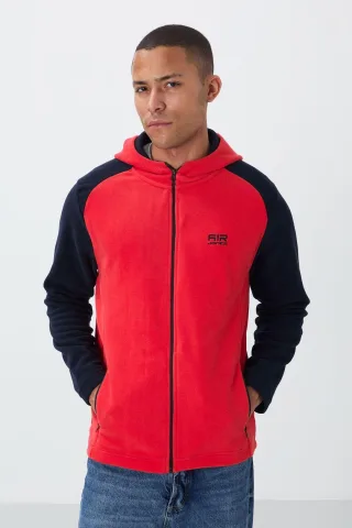 Herren Plüsch Zip-Up Kapuzenpullover