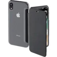 Hama Handyhülle Booklet Clear Klapp-Tasche Schutz-Hülle, Case Flip-Cover für Apple iPhone XR 360° Schutz transparente Rückseite