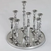 riess-ambiente Kerzenständer MODERN BAROCK 25cm silber, Metall · Kerzenhalter · Deko · Barock-Design