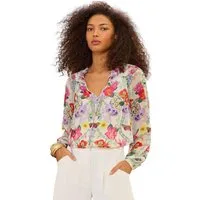 Love & Roses Langarmbluse Love & Roses Langarm-Bluse, Bindedetail, Regular (1-tlg)
