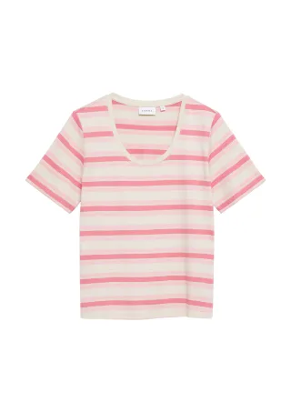 comma - T-Shirt pink/beige - Gr. - 46