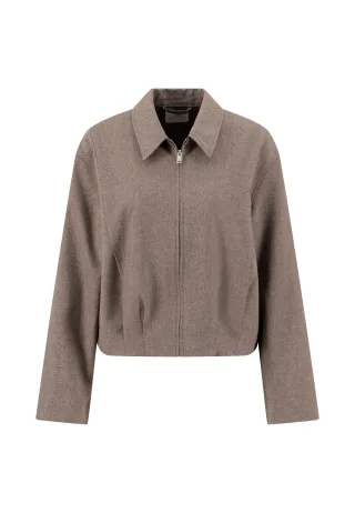 FYNCH-HATTON - JACKET WOOL MELANGE espresso - Gr. - 34