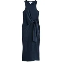 Next Jerseykleid Strukturiertes Maxikleid mit gesmokter Taille (1-tlg)
