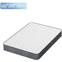 Komfortschaummatratze Matratze Taschenfederkernmatratze 7 Zone 160x200x22cm Weiß+Grau H3, Clanmacy, 22 cm hoch