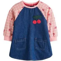 Next Jeanskleid Denim-Kleid mit Raglanärmeln (1-tlg)