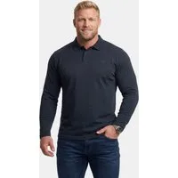 Men Plus Poloshirt Poloshirt Basic Piqué Langarm