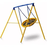 Zero Gravity Schaukelgestell stabile Kinderschaukel, bequeme Sitzfläche, Kettenaufhängung, Montierte Abmessungen: 320 x 180 x 185cm