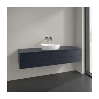 Villeroy und Boch Antao Waschtisch-Unterschrank K25110HG 160x36x50cm, Waschbeckenplattenfarbe Lack, midnight blue matt lacquer