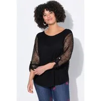 Angel of Style Druckbluse Bluse Regular Fit doppellagig Netz mit Pailletten